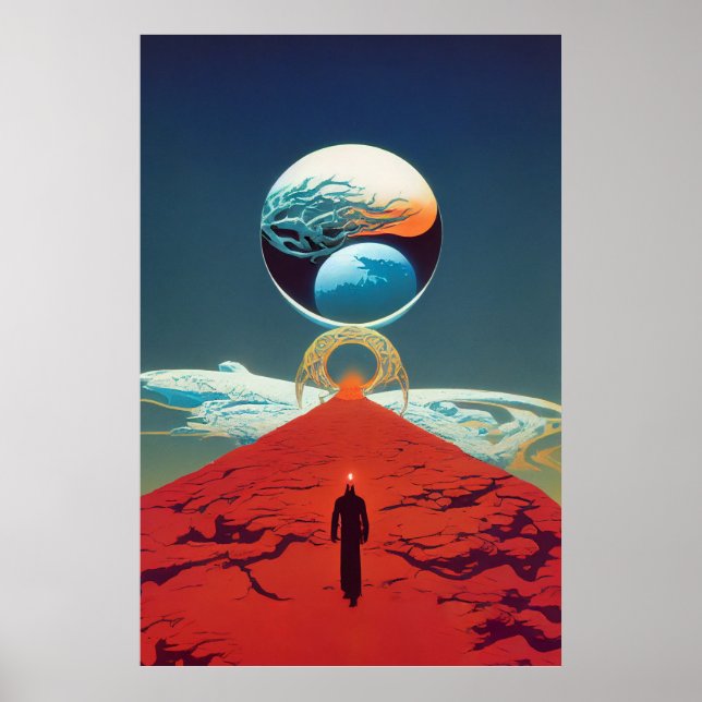 Klassisk Vintage Science fiction Fantasy Portal Poster (Framsidan)