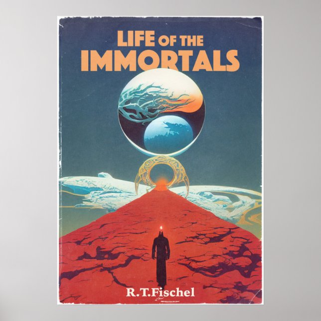 Klassisk Vintage Science fiction Pulp Bok Cover Poster (Framsidan)