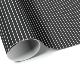 Klassisk Vintage Svartvitt Rand Presentpapper