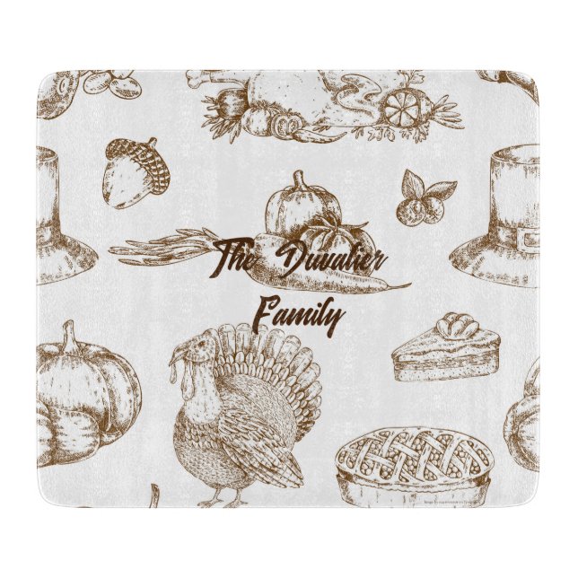 Klassisk Vintage Thanksgiving Minimalistisk Rustik (Framsidan)