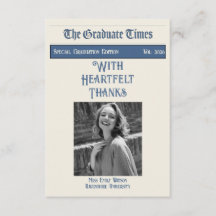 Klassisk Vintage Tidningsstil examen 2026