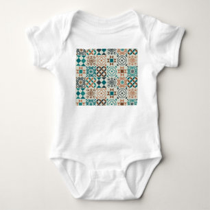 Klassisk Vintage Tile Mönster T Shirt