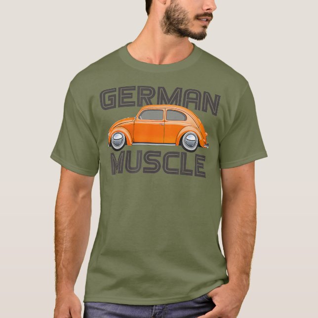 Klassisk Vintage Tyska muskelbilen Kryp Buggy T Shirt (Framsida)