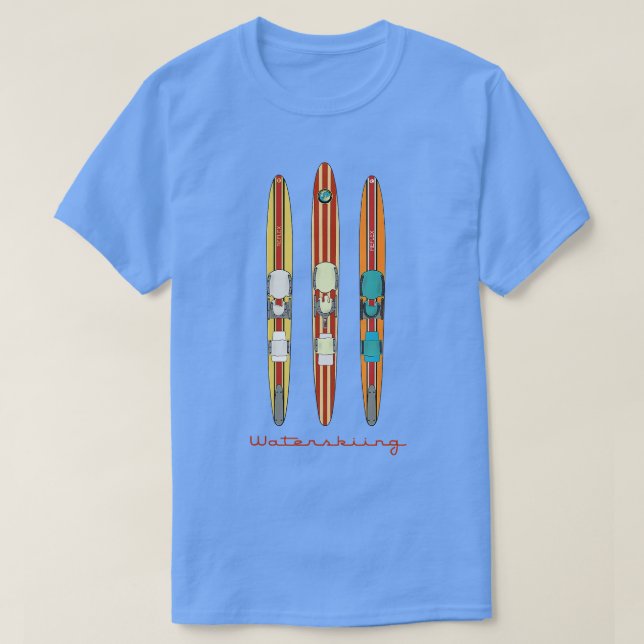 Klassisk Vintage Vatten Skis T Shirt (Design framsida)