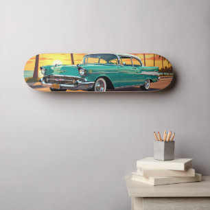 Klassisk Vintagebil 1957 Mini Skateboard Bräda 18,5 Cm