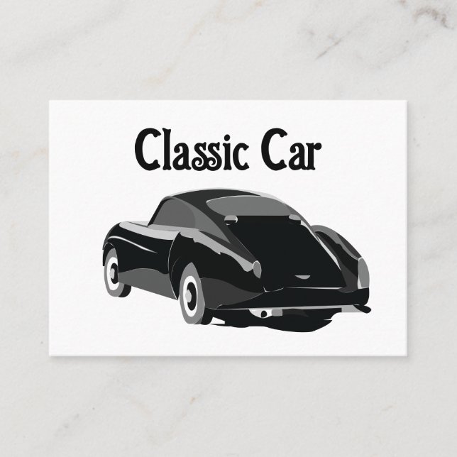 Klassisk Vintagebil Visitkort (Framsida)