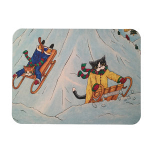 Klassisk vinterredovisning magnet
