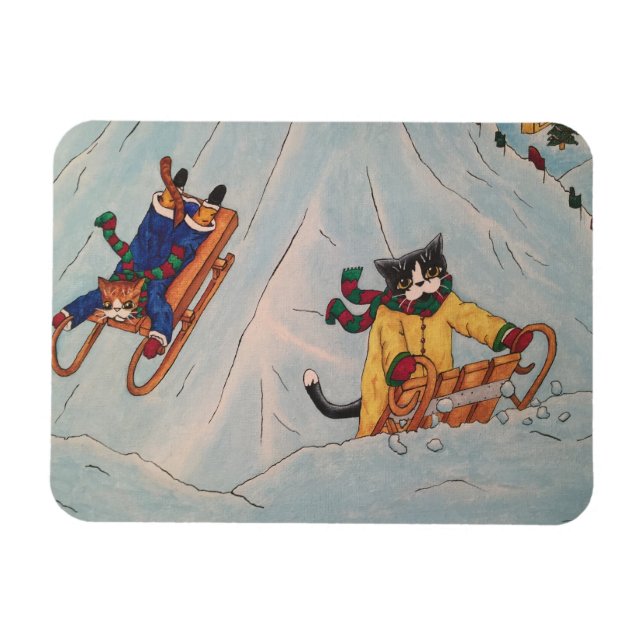 Klassisk vinterredovisning magnet (Horisontell)
