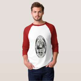 Klassisk vinyl- och musikvintage herr-raglantröja t shirt