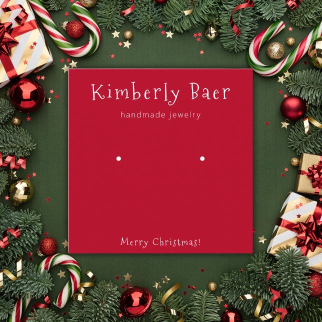 Klassisk Visning för vit julafton Fyrkantigt Visitkort (Skapare uppladdad)