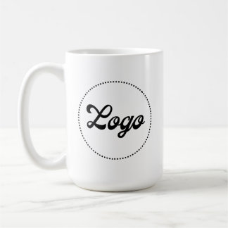 Klassisk vit anpassningsbar logotyp-mugg 15oz kaffemugg