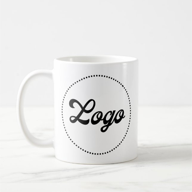 Klassisk vit anpassningsbar logotyp-mugg för kampa kaffemugg (Vänster)