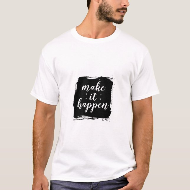 Klassisk vit grundläggande T-shirt – Bekväm vardag (Framsida)