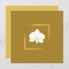 Klassisk vit Guld-blomma Elegant Golden Backgaund Tack Kort