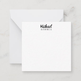 Klassisk Vit Minimalistisk Enkel Elegant Anteckningskort