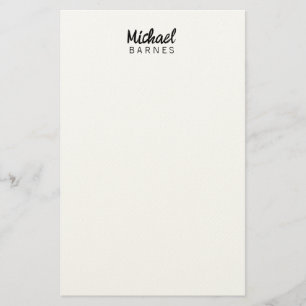 Klassisk Vit Minimalistisk Enkel Elegant Brevpapper