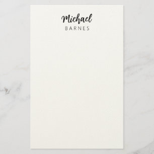 Klassisk Vit Minimalistisk Enkel Elegant Brevpapper