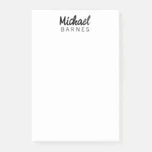 Klassisk Vit Minimalistisk Enkel Elegant Post-it Block