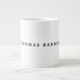 Klassisk vit minimalistisk vanlig Elegant Jumbo Mugg