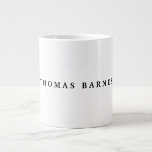 Klassisk vit minimalistisk vanlig Elegant Jumbo Mugg