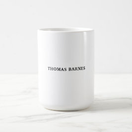 Klassisk vit minimalistisk vanlig Elegant Kaffemugg