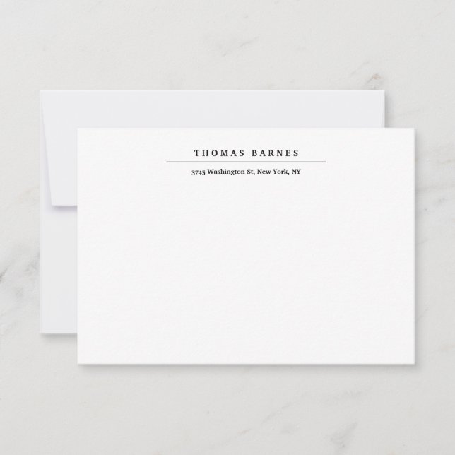 Klassisk vit minimalistisk vanlig Elegant OSA Kort (Framsida)