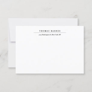 Klassisk vit minimalistisk vanlig Elegant OSA Kort