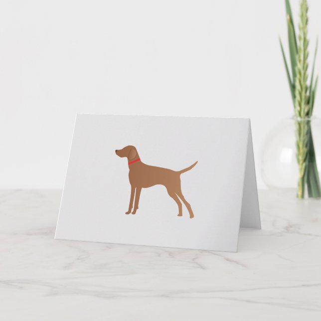 Klassisk vizsla helgkort (Framsida)