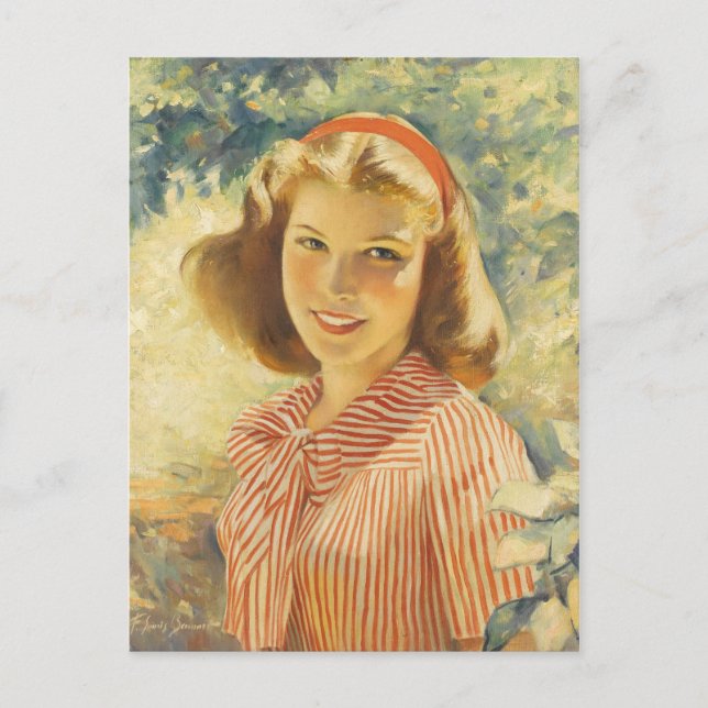 Klassisk vykort med illustration (Framsida)