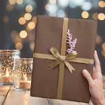 Klassisk Warm Brown Wrapping Papper Presentpapper<br><div class="desc">Klassiskt varm Brown - Papper julafton - Mörk Brown</div>