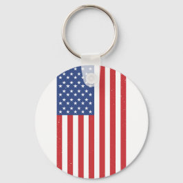 Klassisk Wave American Flagga Design Nyckelring