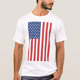 Klassisk Wave American Flagga Design T Shirt