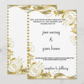 KLASSISK WEDDING INVITE INBJUDNINGAR