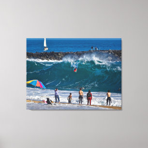 Klassisk Wedge Wipeout - Newport Beach, Ca Canvastryck
