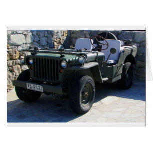 Klassisk Willys Jeep. Hälsningskort