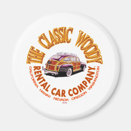 Klassisk Woody Rental Car Company Logotyp Ver 3.0 Magnet