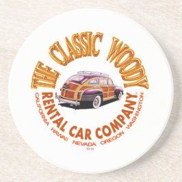 Klassisk Woody Rental Car Company Logotyp Ver 3.0 Underlägg