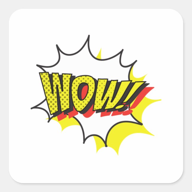 Klassisk wow ledig dag fyrkantigt klistermärke (Framsida)