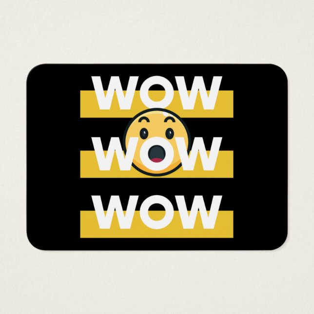 Klassisk wow ledig dag visitkort (Framsidan)