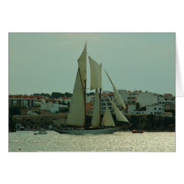 Klassisk yacht hälsningskort