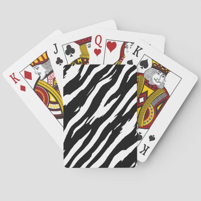 Klassisk Zebra tryck Rand Mode Mönster Casinokort (Baksidan)