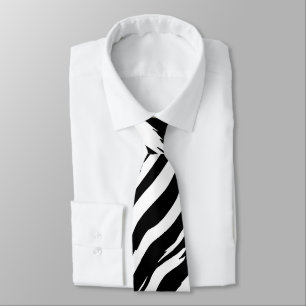 Klassisk Zebra tryck Rand Mode Mönster Slips