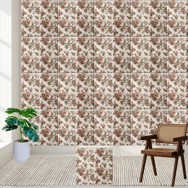 Klassiska 18:e och 18:e århundradets tryckerier kakelplatta (Classic 18th and 19th-Century Prints Chinoiserie Ceramic Tile)
