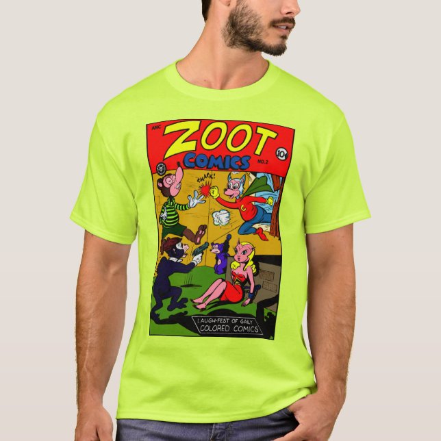 Klassiska 1940's ZOOT-Tecknader T-Shirt (Framsida)