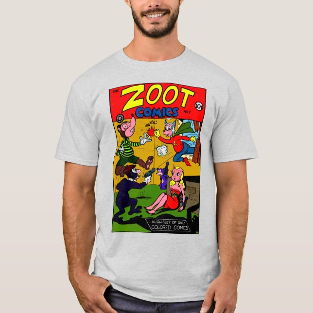 Klassiska 1940's ZOOT-Tecknader T-Shirt (Framsida)