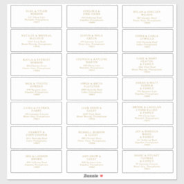 Klassiska Adressetiketter för minimalistisk Guld-g Klistermärken