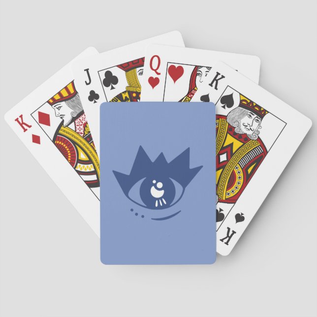 Klassiska Aesthetic Blue Öga-kort Casinokort (Baksidan)