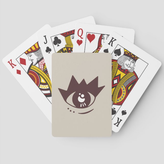 Klassiska Aesthetic Brown Öga-kort Casinokort (Baksidan)