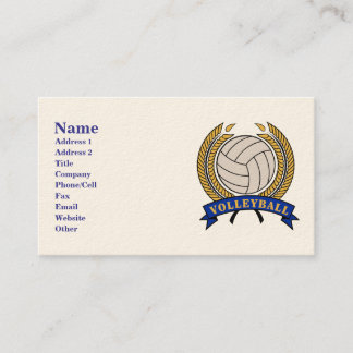 Klassiska Affärskort för utformning av volleyboll Visitkort