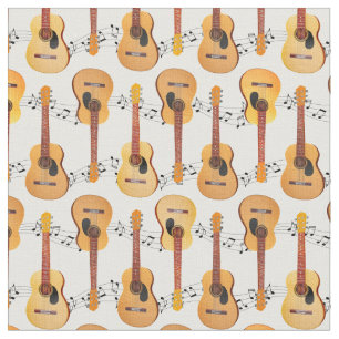 Klassiska akustiska gitarrer Musik noter Tyg